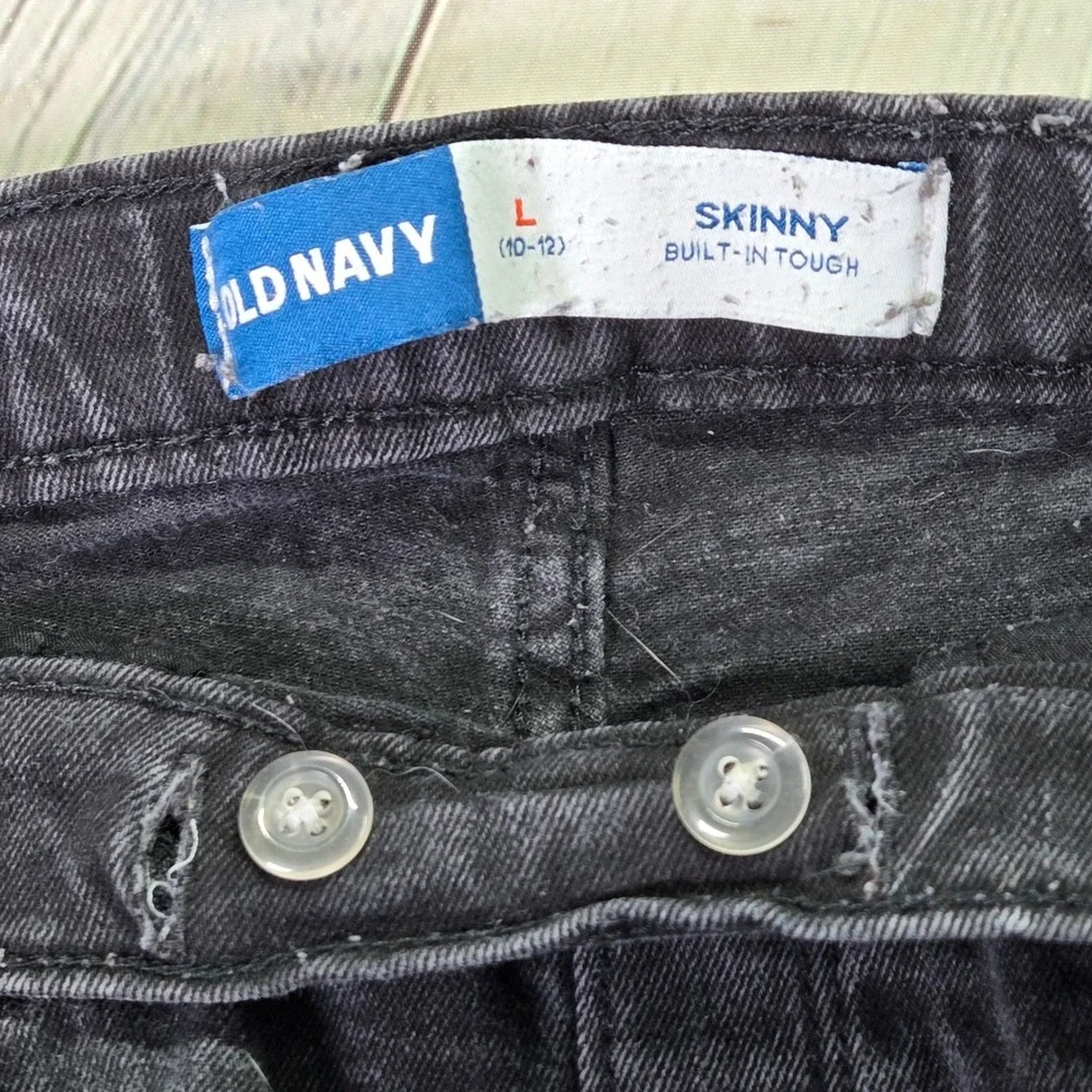Old‎ Navy Kids Skinny Pull-On Built-In Tough Jeans Black Size L 10-12